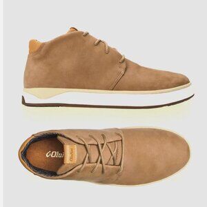 OluKai Papakū ‘Ili Men’s Waterproof Leather Boots  $160 in Tan